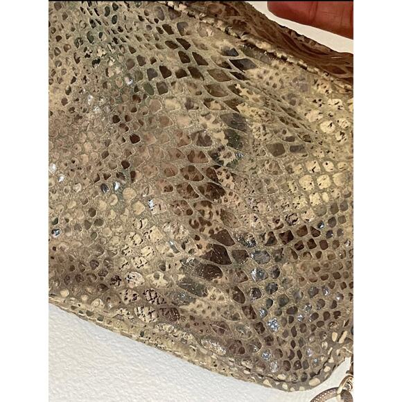 Elliott Lucca snakeskin print leather purse with chain - Picture 9 of 13